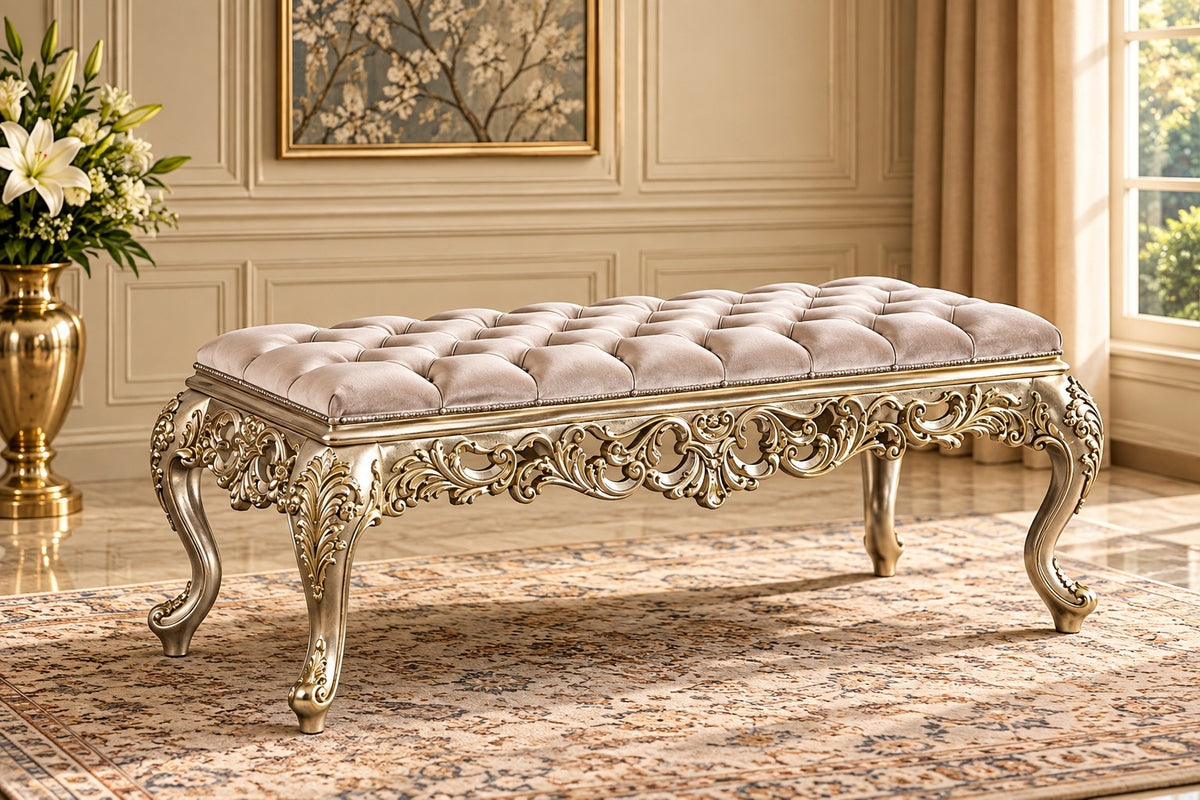 the aurelia tufted bench