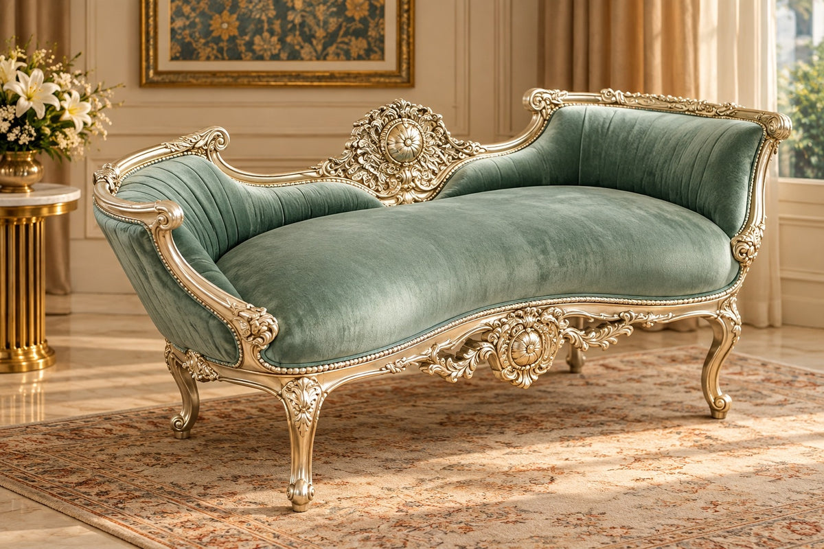 the regal rococo curve chaise