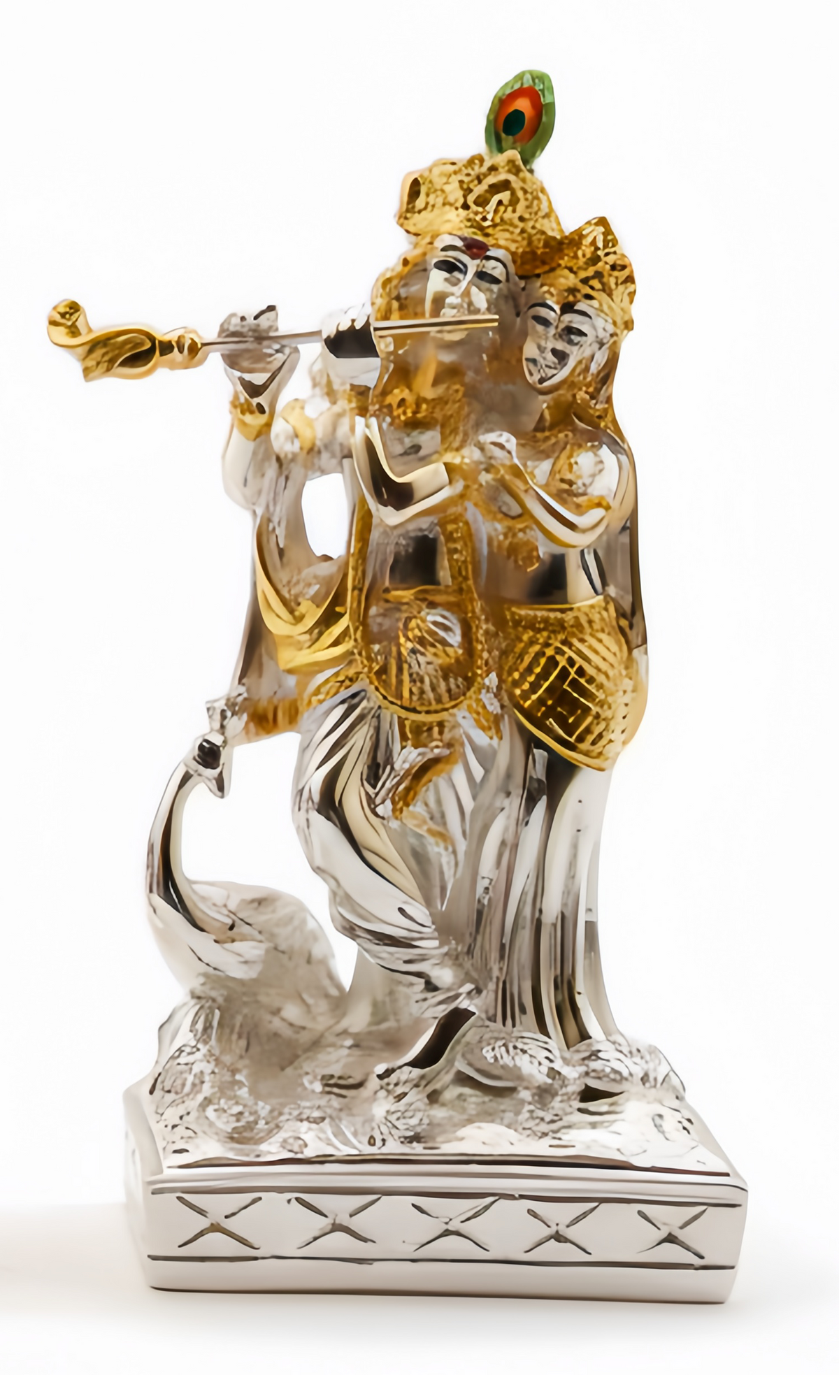 radha krishna 5inch gold