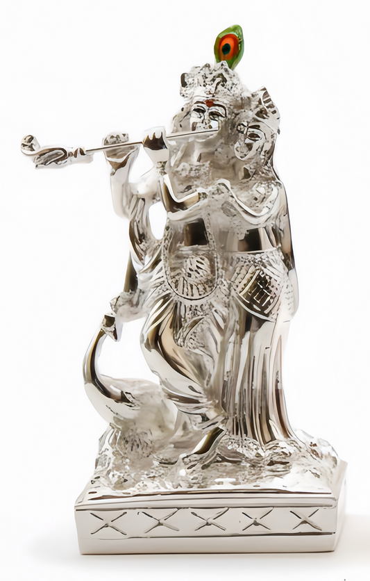 RADHA KRISHNA 5INCH SILVER